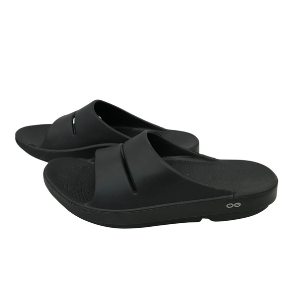 OOFOS Ooahh Slide Sandals Black Recovery Comfort Shoe Men's 12 - Picture 6 of 6